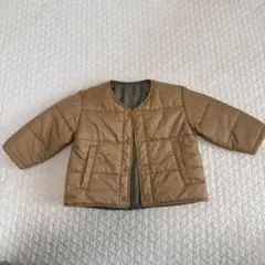 無印良品　リバーシブル　中綿ジャケット ベージュ カーキ