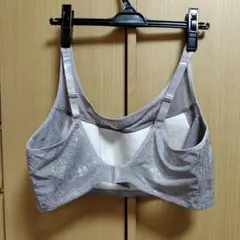 グレー 花柄レース ブラジャー　４Ｌ