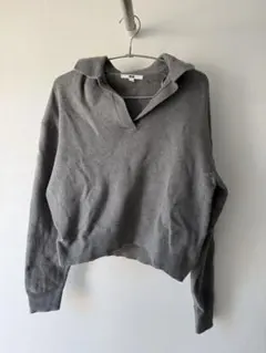 UNIQLO スムースコットンポロセーター グレー