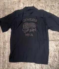 90’sデッドストック　MILKBOY スカル刺繍　半袖シャツ　黒　未使用タグ付のサムネイル