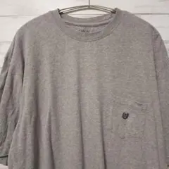 CHAPS ロゴ 刺繍 胸ポケット Tシャツ XL グレー USA古着のサムネイル