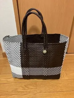 レトラ　メルカドバック　ブラウン×ホワイト チェック柄のサムネイル