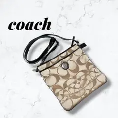 美品コーチショルダーバッグ レザーサコッシュ 茶　　　N9L099343450