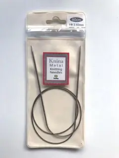 輪針1号 2.50mm 80cm ニーナメタルニッティングニードル チューリップ