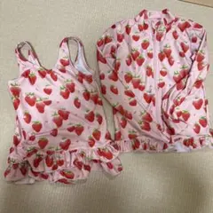 hakka kids水着セット（ワンピース＋ラッシュガード）120