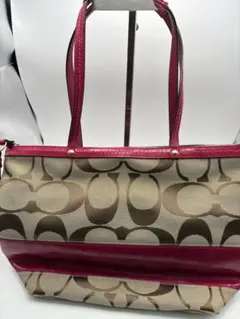 【バンジー様専用】【美品】Coach ショルダーバッグ ベージュ/ピンク