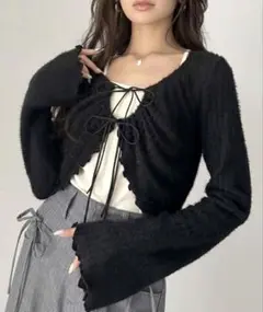 mily bilet 前後2WAYリボンデザインニットカーディガン 新品タグ付き