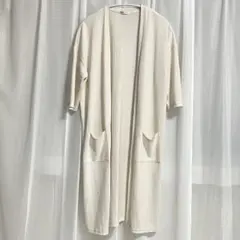 半袖ロングカーディガン　GLACIER アイボリー　Lサイズ