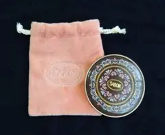 SABON お花柄 コンパクトミラー ポーチ付き