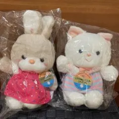 【新品未開封タグ付き】吉徳 レトロぬいぐるみこれくしょん 2体セット　うさぎ　猫