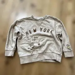 スヌーピー　トレーナー　110 ブラウン