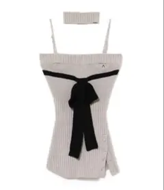andmary Dada ribbon tops pink beige - メルカリ