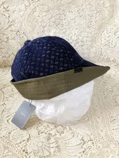 最終価格　新品　カシラ　ca4la 高級感レース生地×カーキ生地切替♪ハット