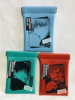 希少 呪術廻戦 オリジナル原画デザインミニポーチ 伏黒恵 釘崎野薔薇 五条悟