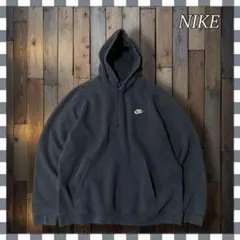 C*t様 NIKE ナイキ 刺繍スウッシュ 無地プルオーバーパーカーXL