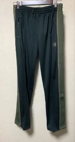 【最終値下げ！】Needles 21ssトラックパンツ ストレートダークグリーン Needles◇17aw/トラックパンツ/S/ポリエステル/KHK/BG212
