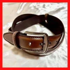 ベルト メンズ 紳士 レザー 牛革 シンプル 高級感 スーツ ビジネスダーク 茶