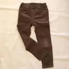 ユニクロ コーデュロイ　スキニーパンツ キッズ　Sサイズ　ブラウン