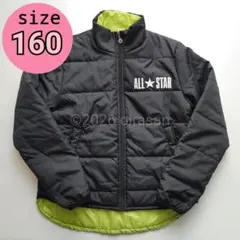 【中古J-11】キッズ160/中綿コート/ウインドブレーカー/オールスター/黒緑のサムネイル