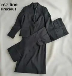 n♡line佐々木希３点セットアップ　黒　9号ストレッチ背抜き