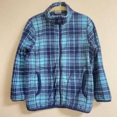IGNIO 【120】フリースジャケット 青系チェッ　スキー　インナー