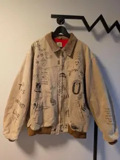本革】ペレペレ マークブキャナン レザージャケット ベージュ 総柄 50 