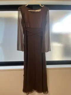 東京ソワール　GENIE SOIR ブラウンフォーマルドレス