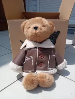 フライトジャケットを着たテディベア ぬいぐるみのサムネイル