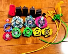 金属製、プラ製、ぱちベイブレード シューターセット 多色 こま