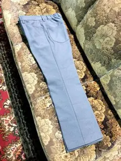 ストレートスラックス パンツ ブルーグレー　センタープレス ヴィンテージのサムネイル
