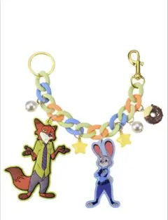 組み合わせ自由！ズートピア ニック・ワイルド・ジュディ・ホップス キーチェーン
