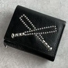 極美品✨ CALEE キャリー 折財布 コンパクトウォレット スタッズ ブラック