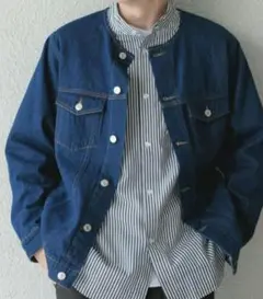 ITEMS URBAN RESEARCH オープンカラーデニムジャケット