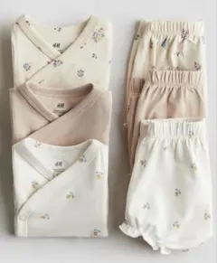 【美品】エイチアンドエム H&M ジャージー ボディスーツ パンツ付 60サイズ