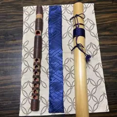 龍笛　本管　雅楽　藤巻　長さ39cm 江戸期時代物 吹物 龍笛 合竹製・花梨製 龍笛 煤竹調合竹・籐巻 | 武蔵野楽器