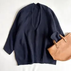 SLOBE IENA スローブイエナ＊ファインウール　ニット　ネイビー