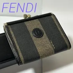 FENDI フェンディ PVC ペカン柄 がま口 コインケース 小銭入れ