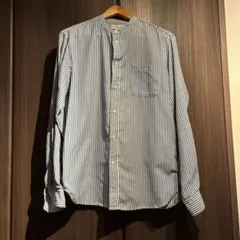 チャオパニックティピー　ストライプシャツ　バンドカラー