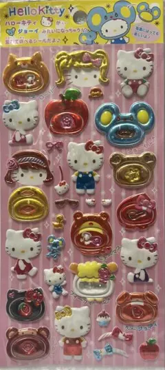 平成レトロ　2012年製　Hello Kitty 重ねて遊べるシール　サンリオ