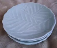 【5枚セット/和食器】青磁 葉柄 小皿（ 11.8cm ）のサムネイル
