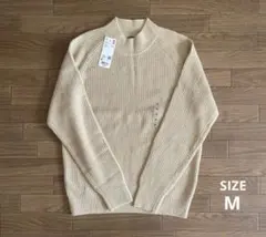 ユニクロ ミドルゲージモックネックセーター イエロー M UNIQLO