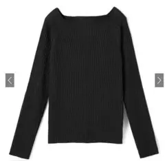 GRL グレイル　リブ編み スクエアネック 長袖トップス　ニット　【タグ付き】