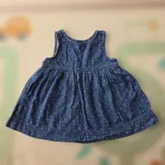 baby gap デニムドット模様ワンピース 6-12ヶ月　70