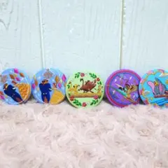 ディズニー 刺繍缶バッジ 5個セット