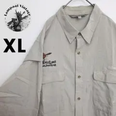US古着 アウトドアシャツ SaGe ベージュ XL