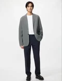 ZARA ザラ オープンカーディガン Lサイズ グレー メンズ カーディガン 