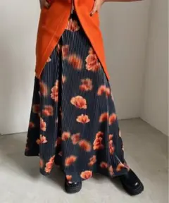 MILA VELOUR CUT SKIRT S ブラック