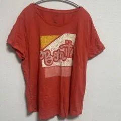 ソノマ プリント Tシャツ クルーネック 半袖 S 赤 綿 カジュアル 夏