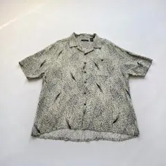 90s Leaf Pattern OpenCollar rayon-shirtのサムネイル