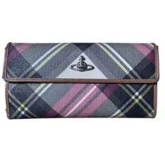 【メ0306-20】Vivienne Westwood 長財布 オーブ チェック
